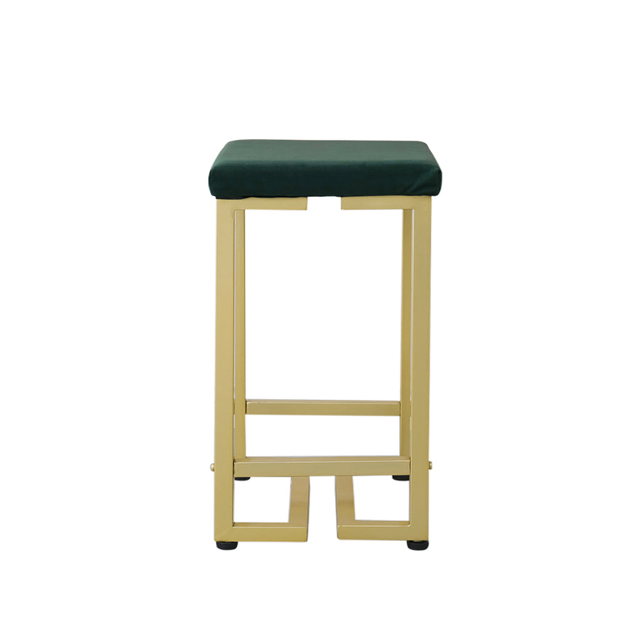 Levede 2x Bar Stools Velvet Backless - Levede