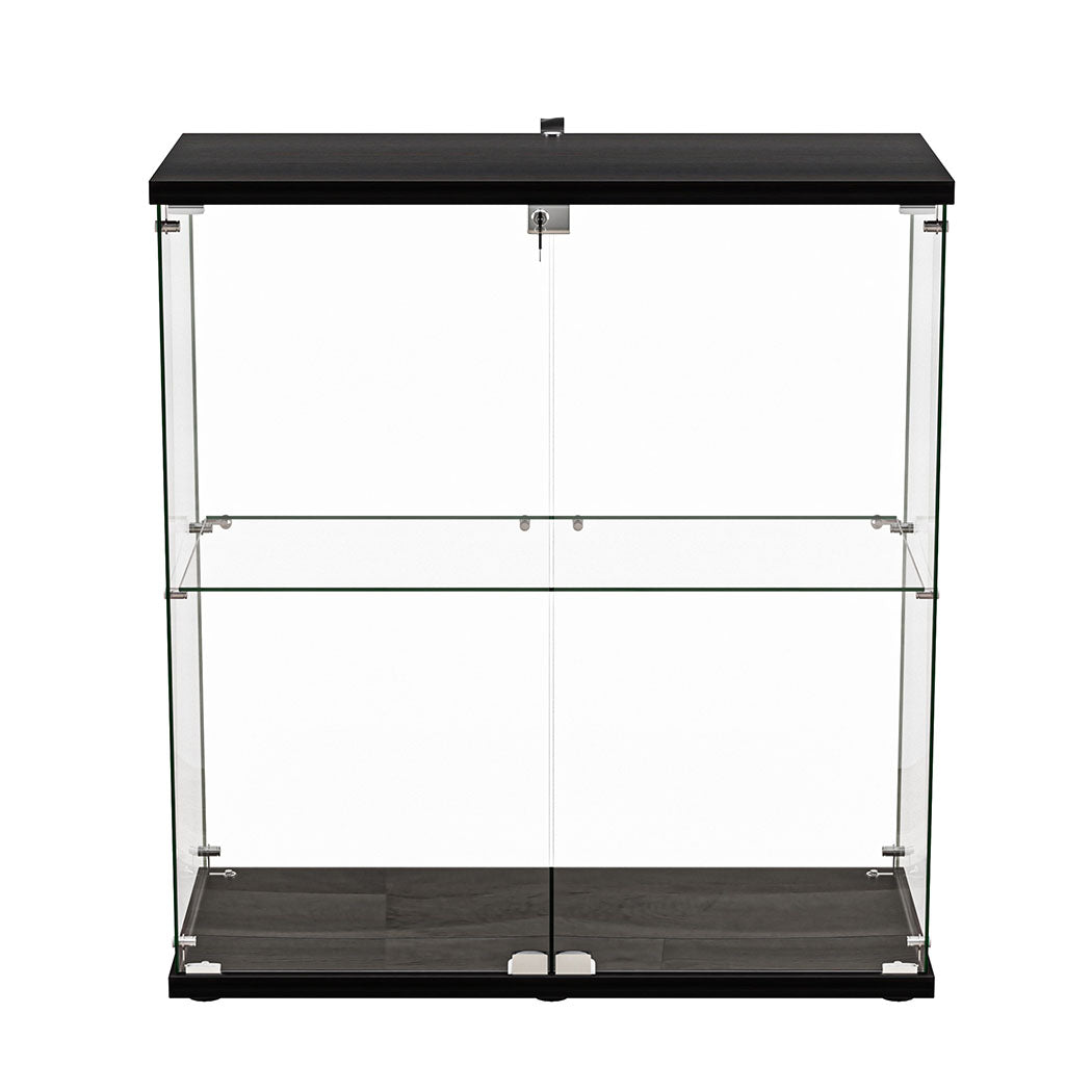 Tempered Glass Display Cabinet With 3 RGB Lights Collections Lockable