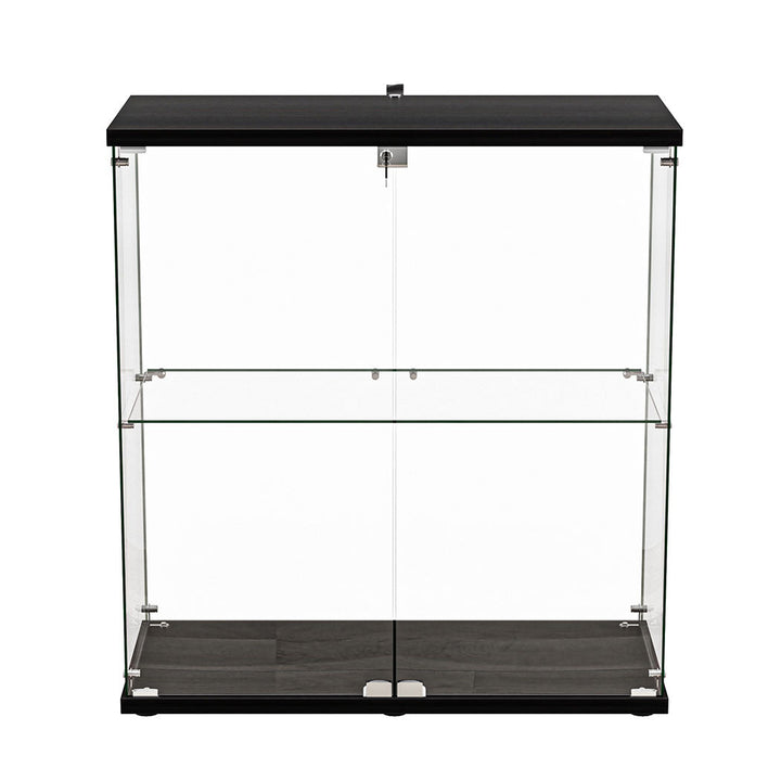 Tempered Glass Display Cabinet With 3 RGB Lights Collections Lockable
