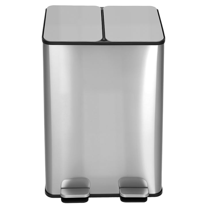 Toque 60L Pedal Bin Stainless Steel Kitchen Trash Waste Can Recycling Dustbin