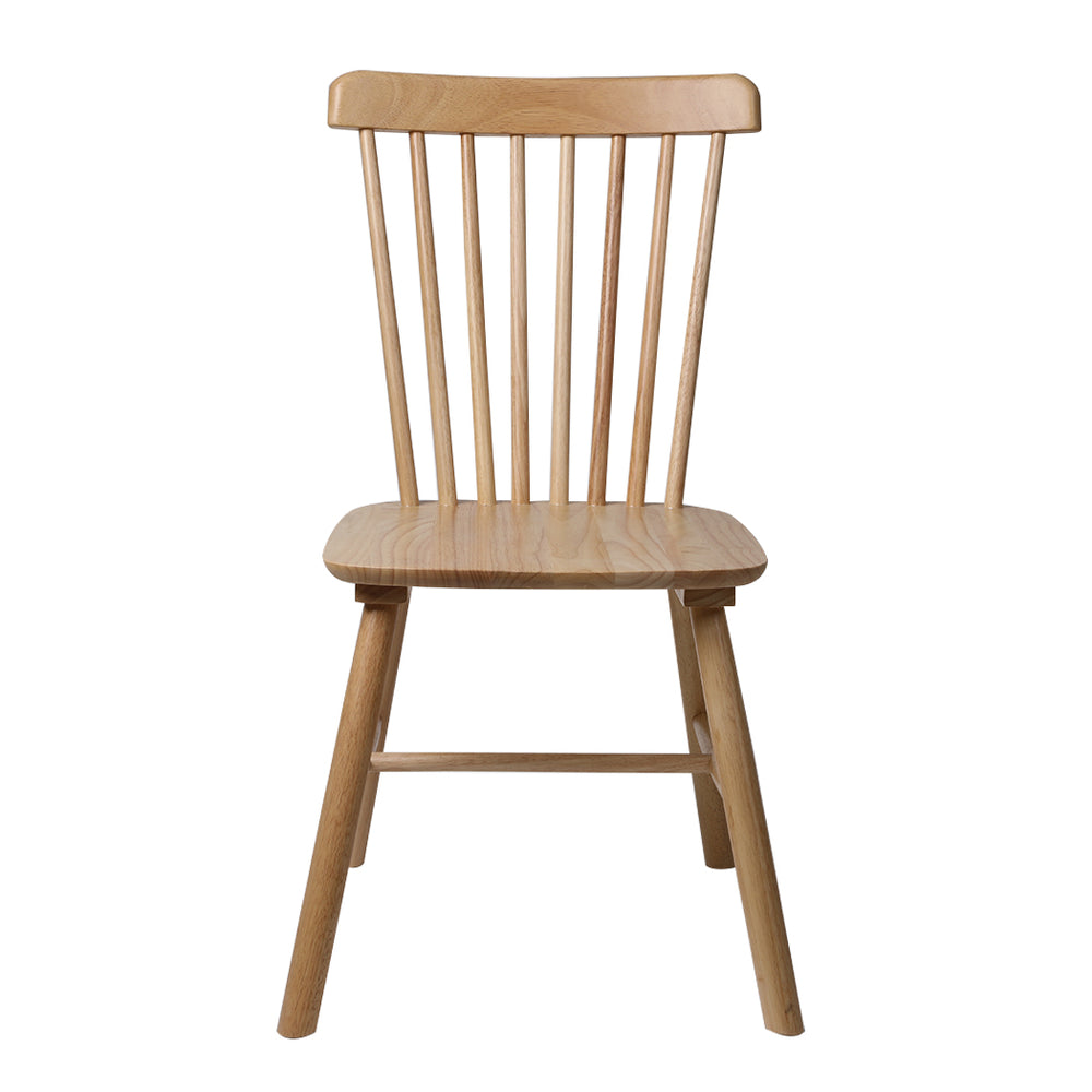 Levede 2x Dining Chairs Kitchen Windsor Oak and Black - Levede