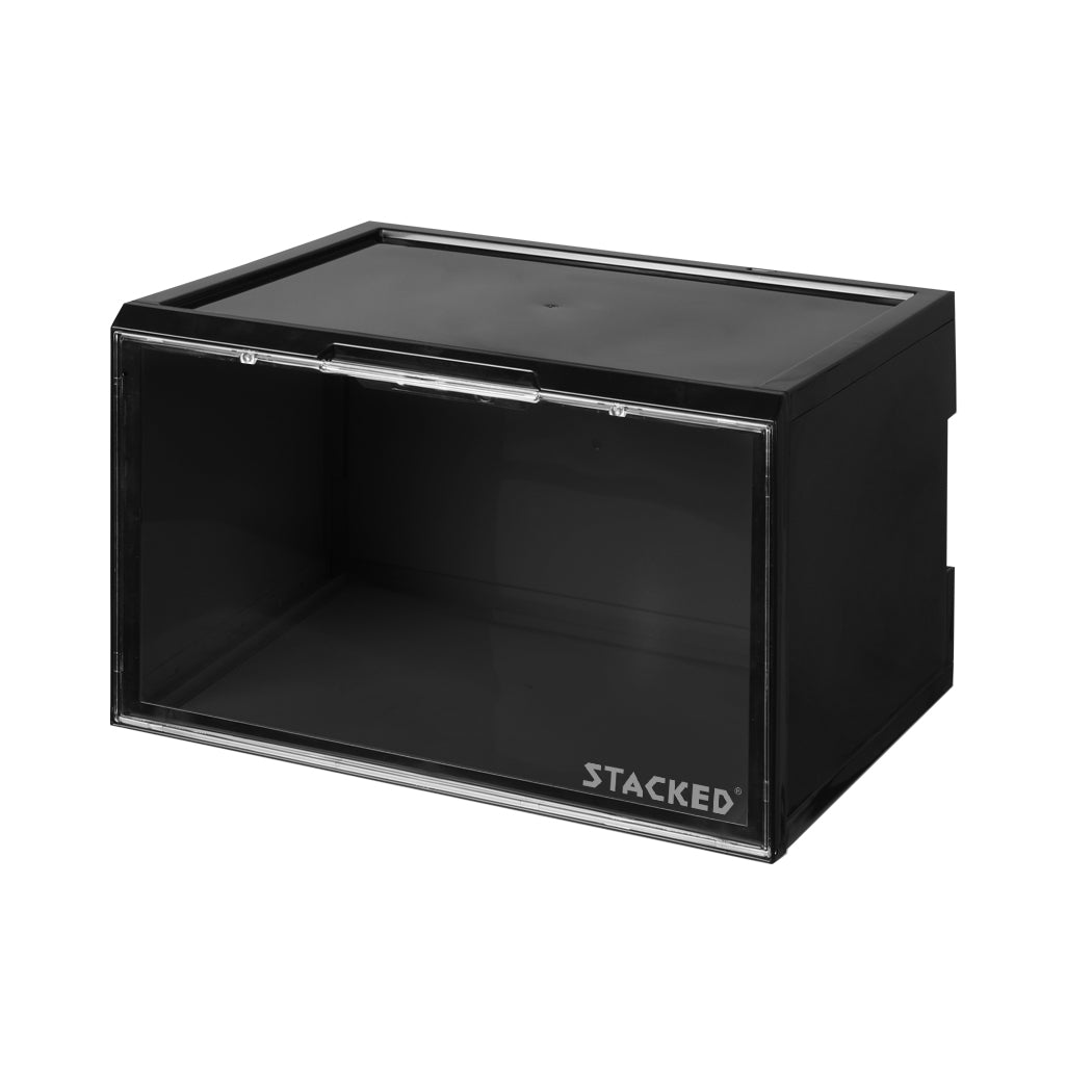 Black Shoe Box Sneaker Display Case LED Lighted Magnetic Anti-oxidation Clear