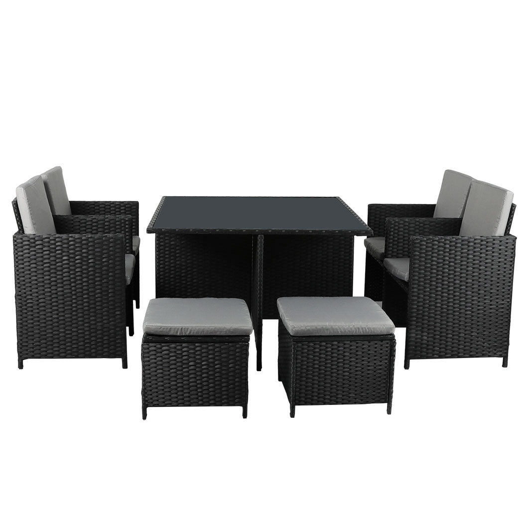 Levede 9PCS Outdoor Table Chair Set - Levede