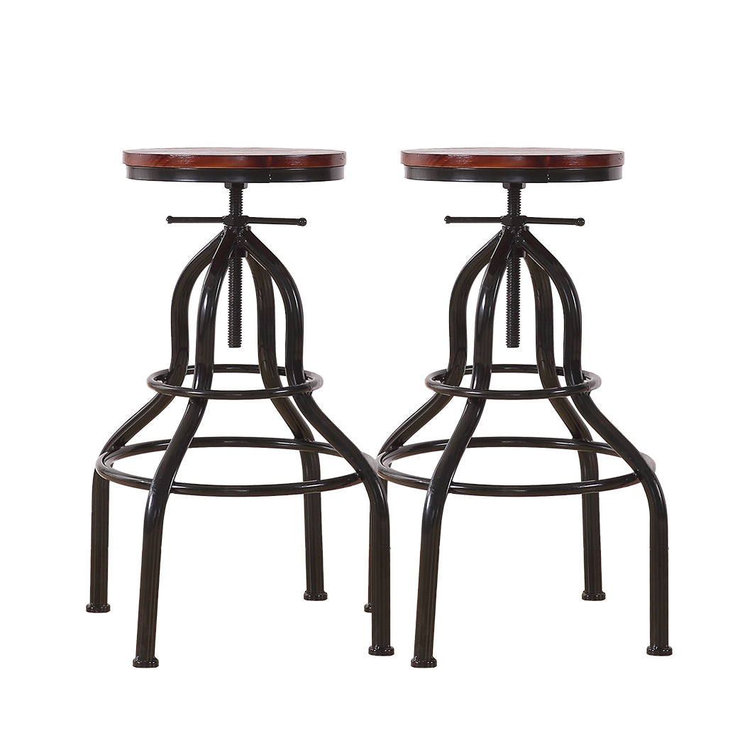 Levede 2x Industrial Bar Stools Kitchen - Levede