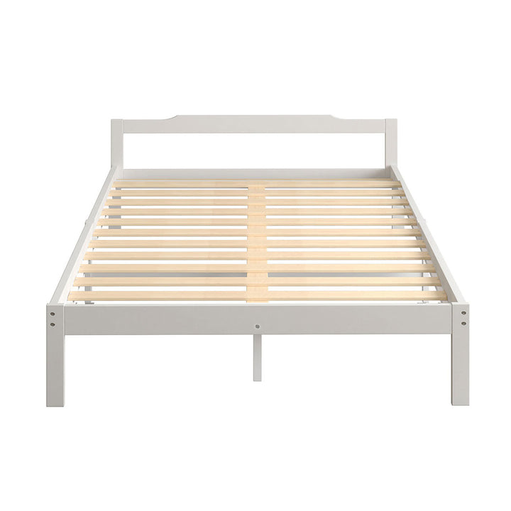 Levede Wooden Bed Frame - White - Levede