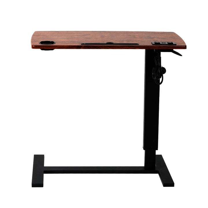 Levede Mobile Standing Desk Foldable Brown Fold - Levede