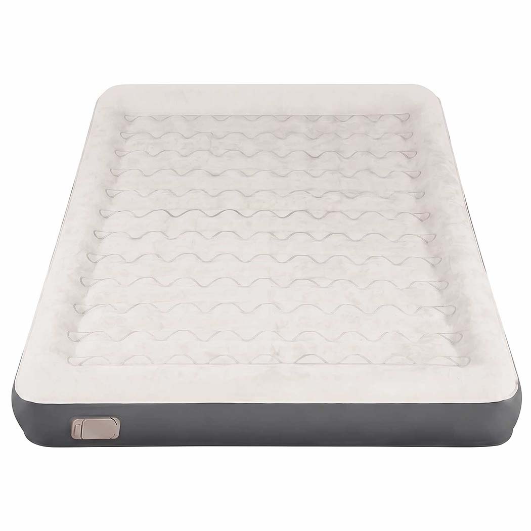Inflatable Mattress TPU Air Bed with Pillow Pump Camping Double Grey