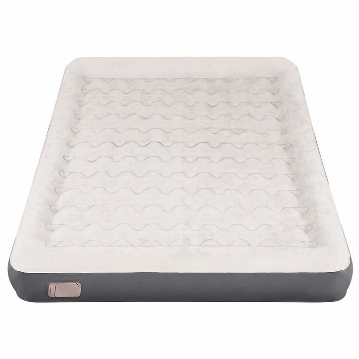 Inflatable Mattress TPU Air Bed with Pillow Pump Camping Double Grey