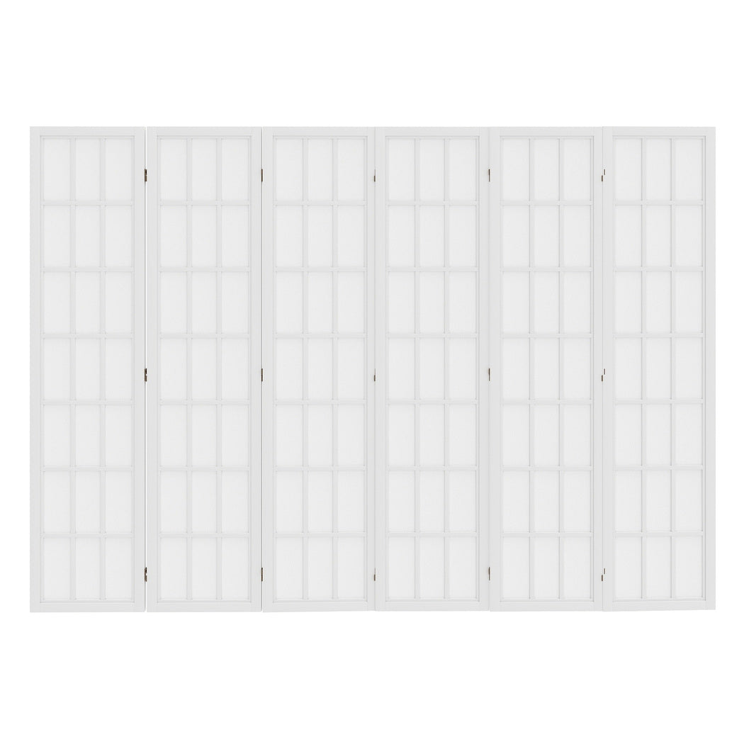 6 Panel Room Divider Folding Partition Freestanding Screen Wooden