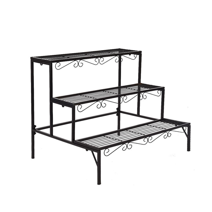 Levede 3 Tier Rectangle Metal Plant Stand for Outdoor and Indoor Use - Levede