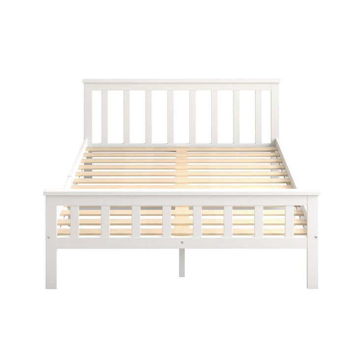 Levede White Wooden Bed Frame - Levede