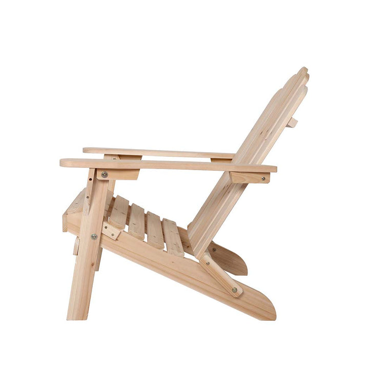 Levede Adirondack Chair Outdoor Furniture Natural - Levede