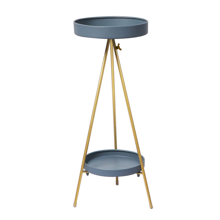 Levede Plant Stand 2 Tiers Outdoor Indoor Grey Gold Large-1831592865227214849