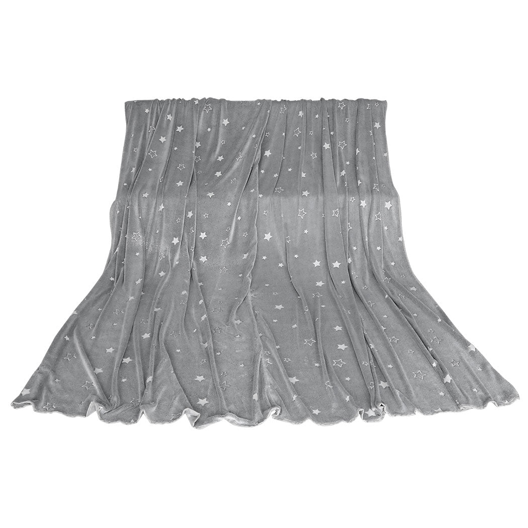 DreamZ 3x3M Large Oversized Blanket Grey Star.