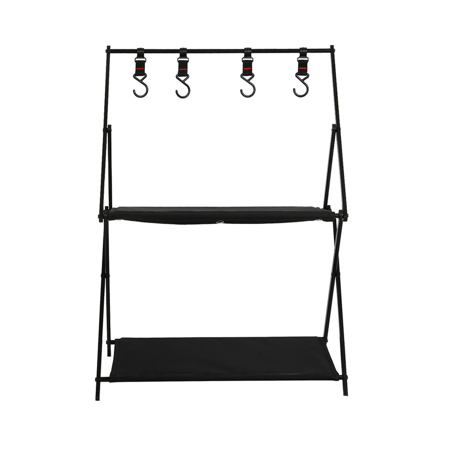 Levede Foldable Camping Storage Shelves with Hooks - Levede