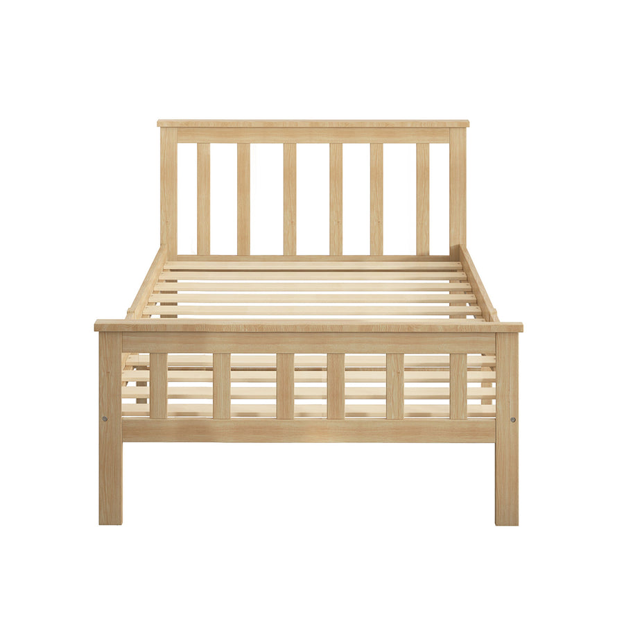 Levede Wooden King Single Bed Frame Nature Natural-1831592597785808897