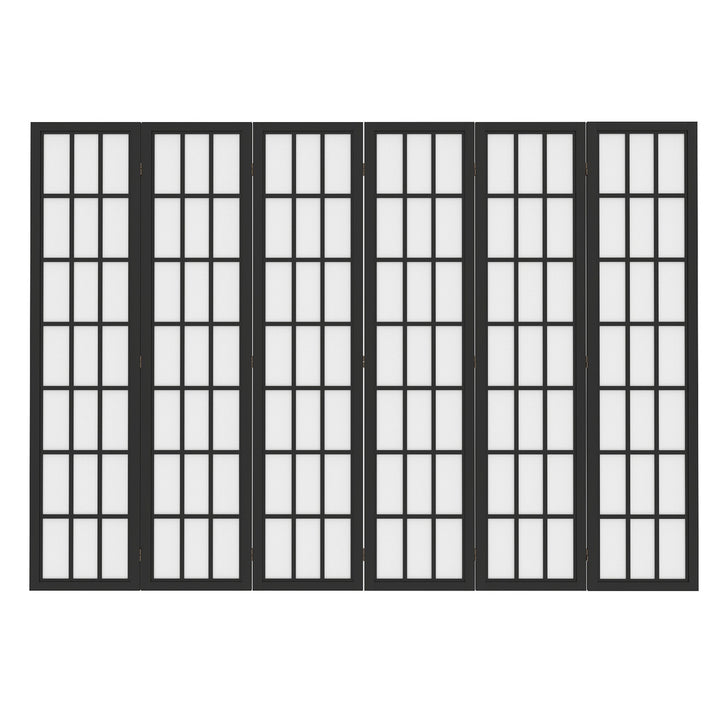 6 Panel Room Divider Folding Partition Freestanding Screen Wooden