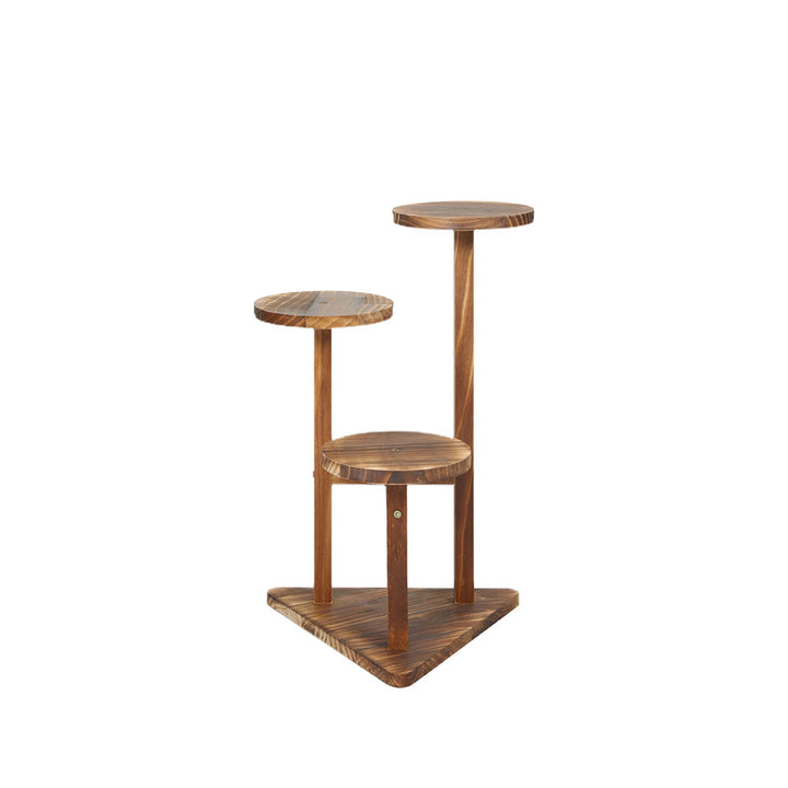 Levede 3-Tier Plant Stand Wooden with Wheels - Levede