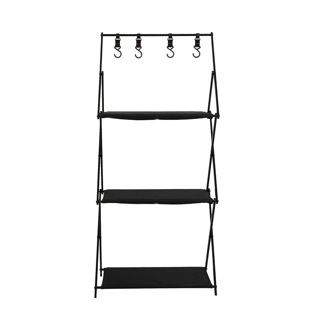 Levede Foldable Camping Storage Shelves with Hooks - Levede