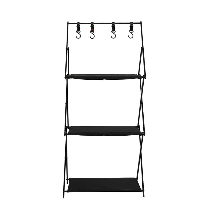 Levede Foldable Camping Storage Shelves with Hooks - Levede