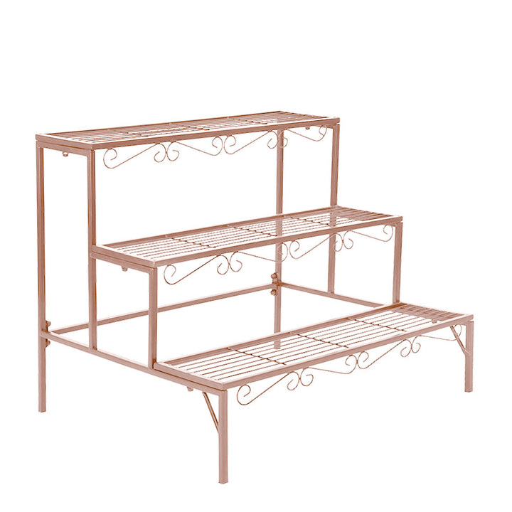 Levede 3 Tier Rectangle Metal Plant Stand for Outdoor and Indoor Use - Levede