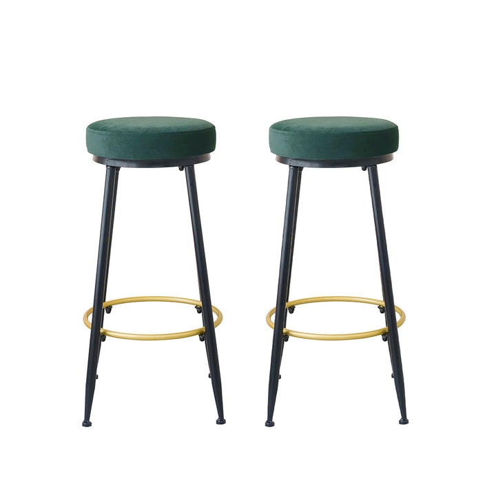 Levede 2x Bar Stools Barstools Velvet - Levede