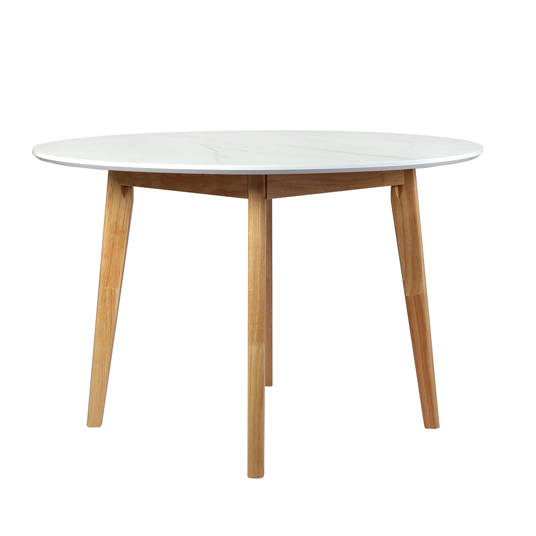 Levede Dining Table Round Rubberwood Base 100cm and 120cm - Levede