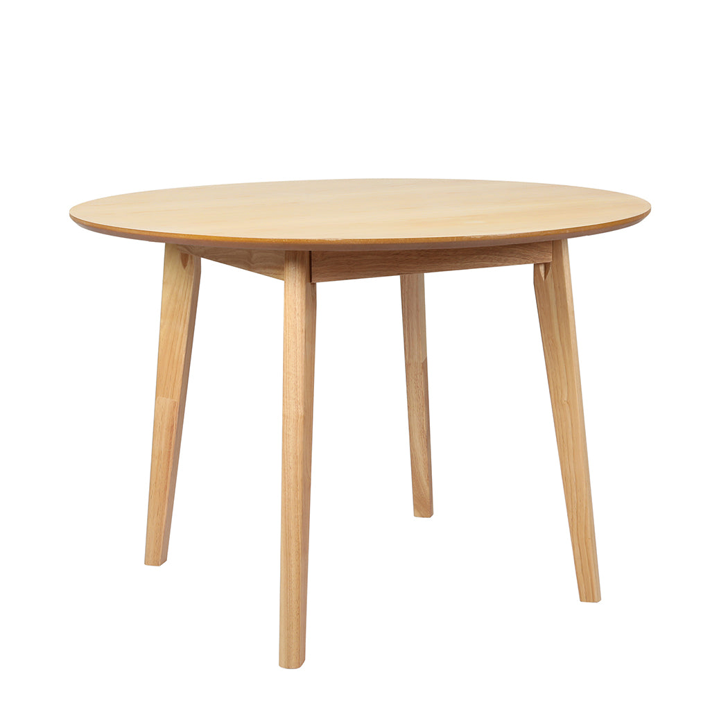 Levede Dining Table Round Rubberwood Base 100cm and 120cm - Levede