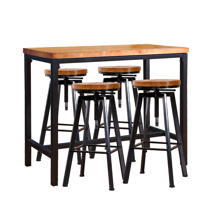 Levede Industrial Bar Table and Barstools Set - Levede