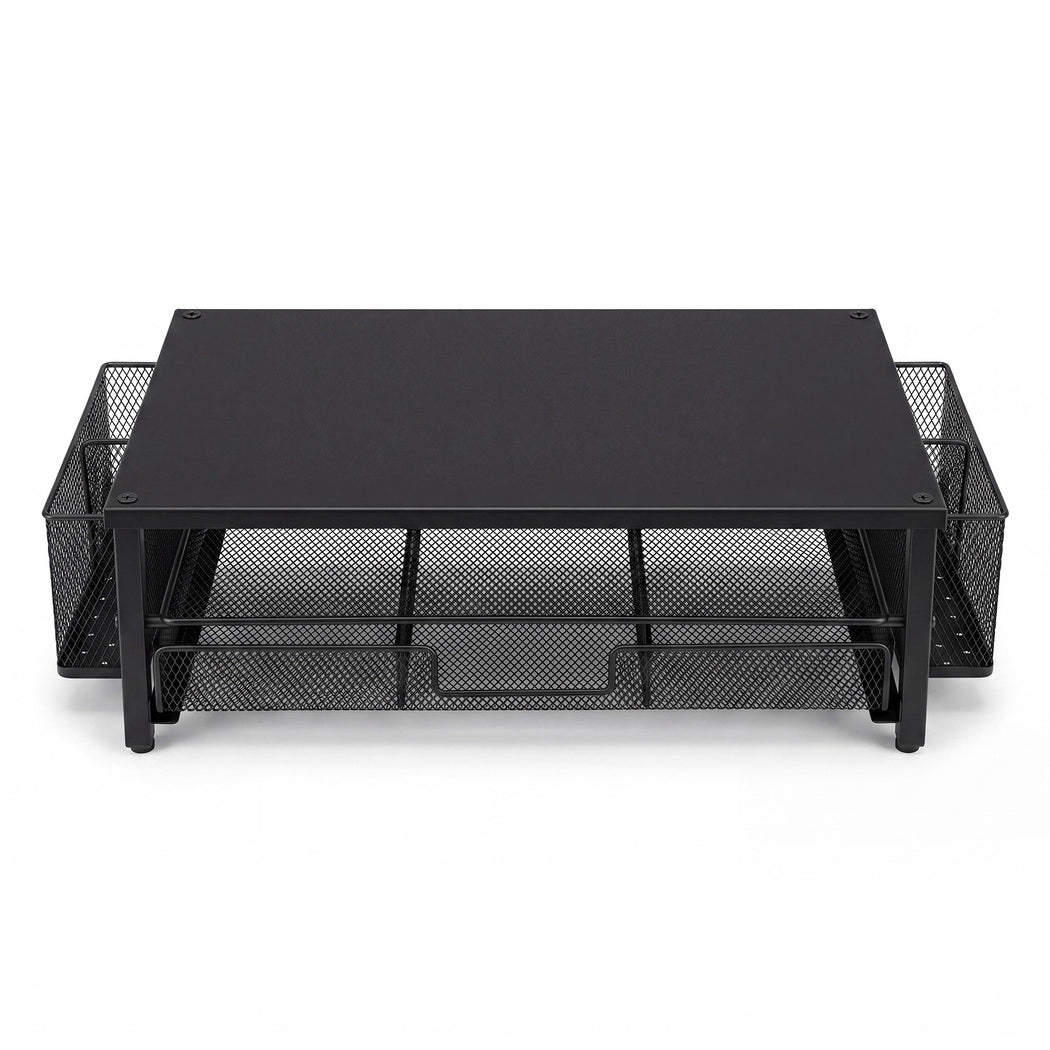 Levede Monitor Stand Riser Metal Computer Desk Organizer Shelf Drawer Pen Holder