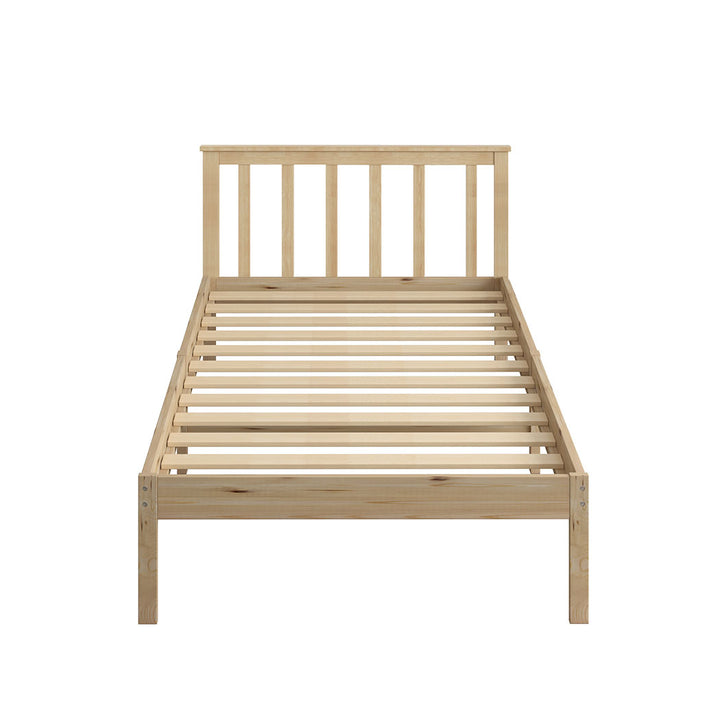 King Single Wooden Bed Frame Full Natural