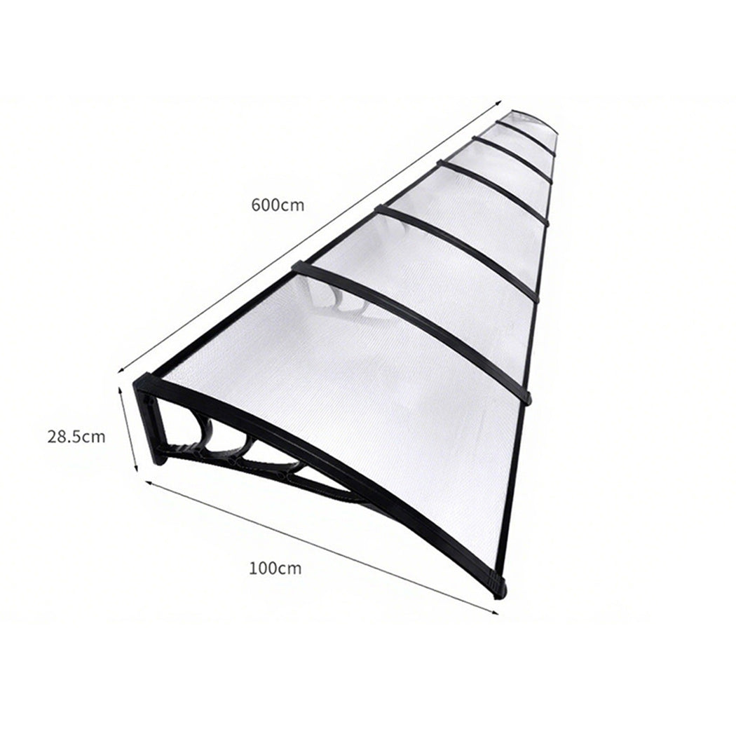 Window Door Awning Outdoor Canopy UV Patio Rain Cover DIY 1m X 4m
