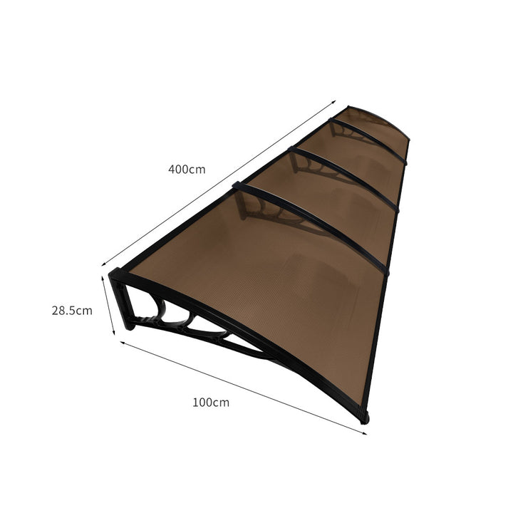 Window Door Awning Canopy Outdoor Patio Sun Shield Rain Cover 1mx4m