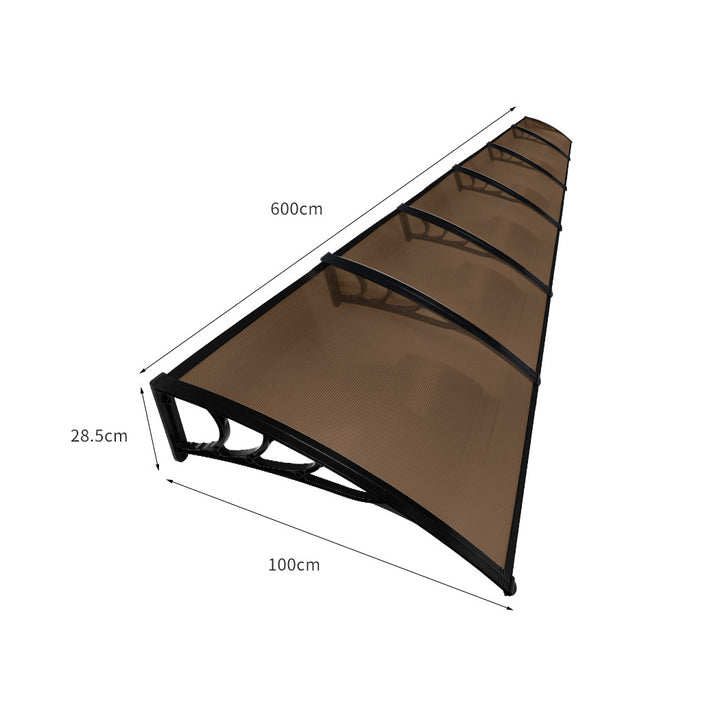 Window Door Awning Canopy Outdoor Patio Sun Shield Rain Cover 1mx4m