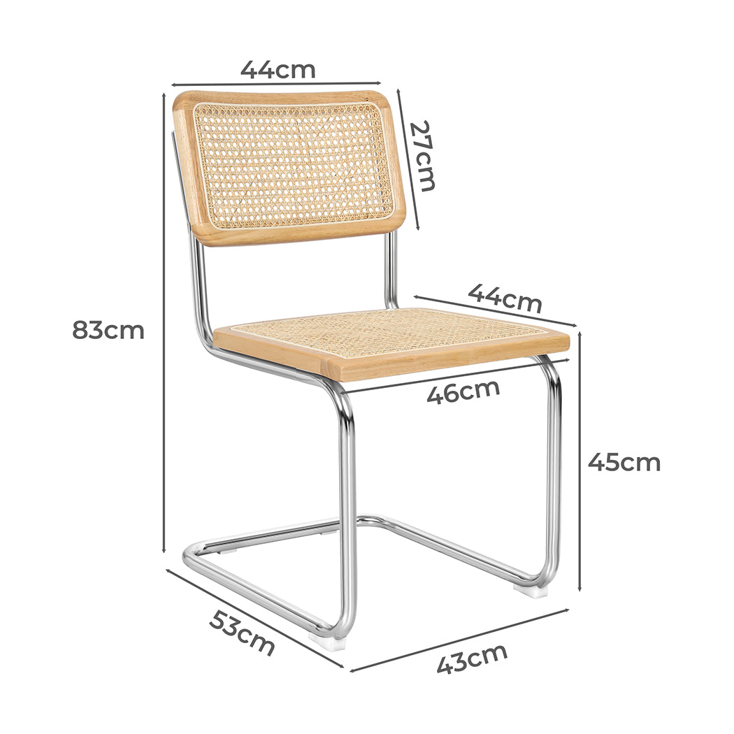 2x Rattan Chair Dining Chairs