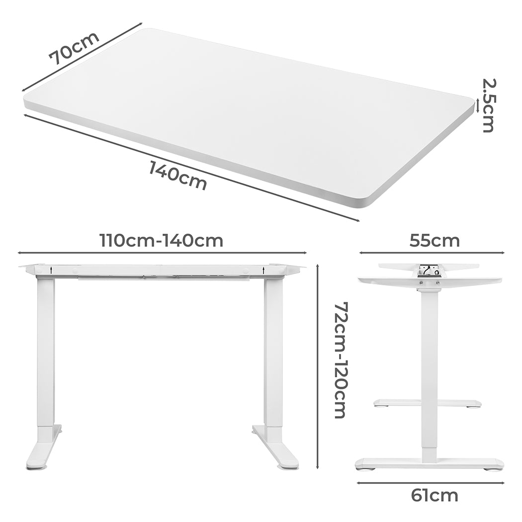 Levede Motorised Standing Desk Adjustable 140cm White 1000x 1MM-1831592474242584578