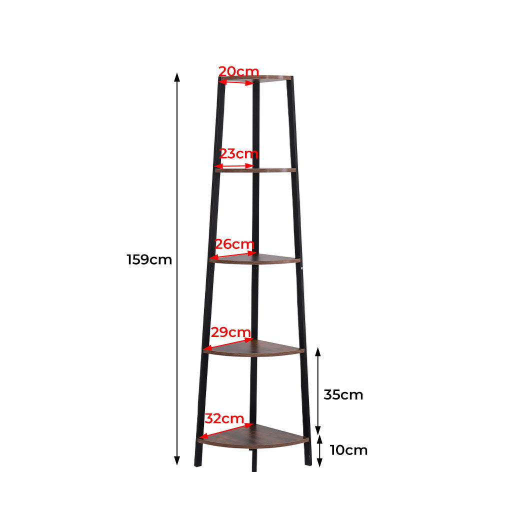 Levede 5 Tier Corner Shelf Industrial - Levede