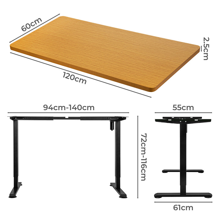 Levede Motorised Standing Desk Height 120cm 800x 1.5MM - Levede