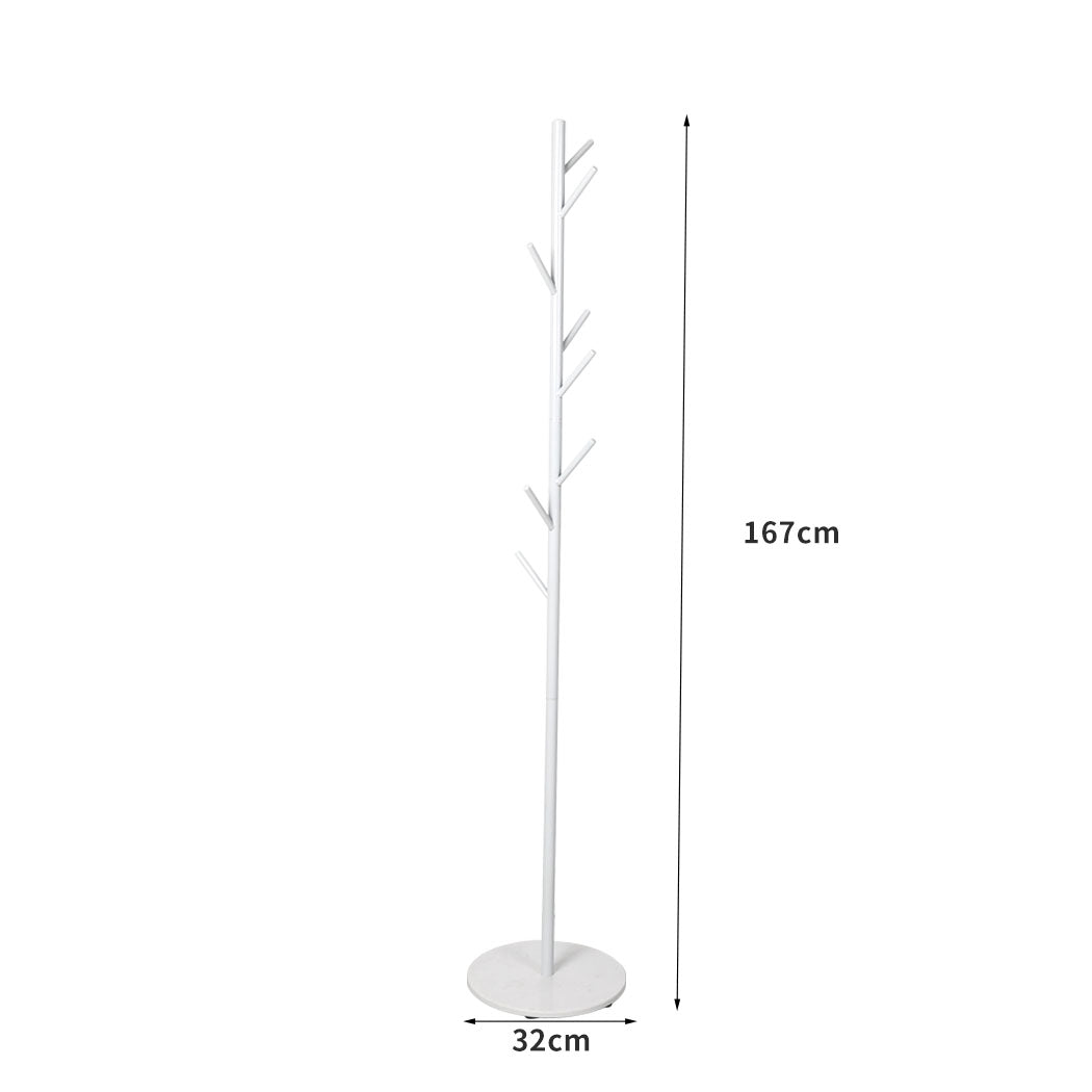 Levede Coat Rack Hat Clothes Stand Hanger White-1848848563531026434