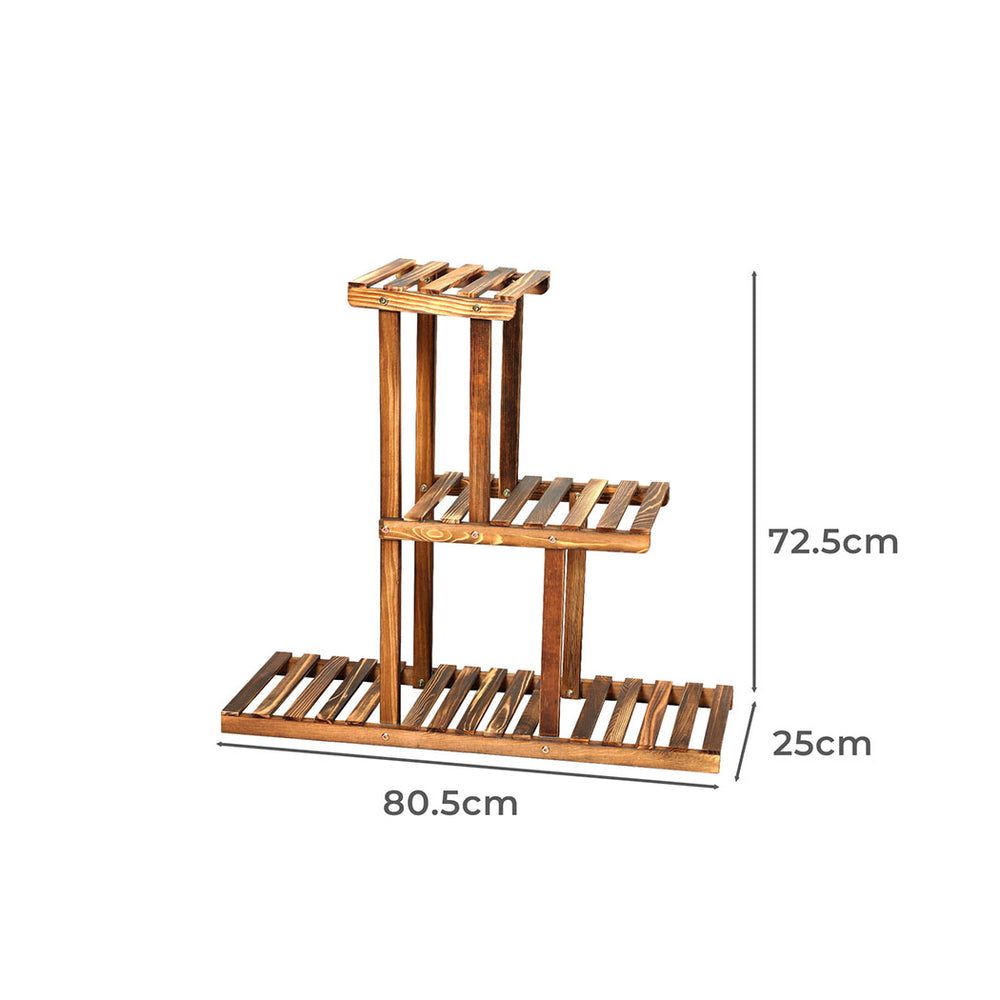 Levede 3-Tier Plant Stand Wood Wooden - Levede