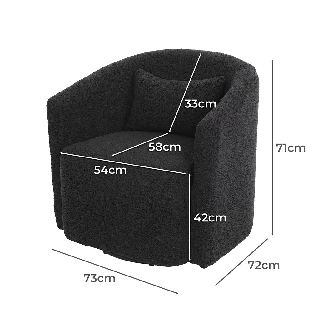 Swivel Barrel Armchair Tub
