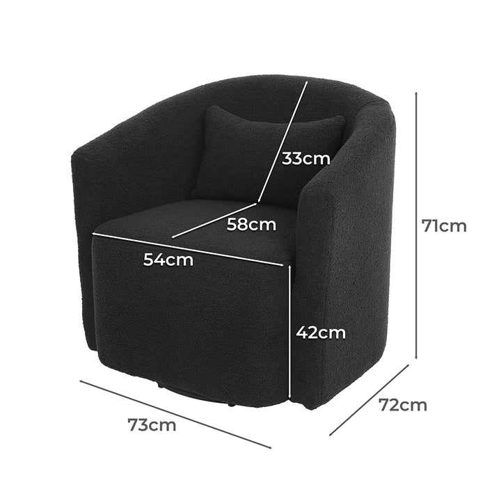 Swivel Barrel Armchair Tub