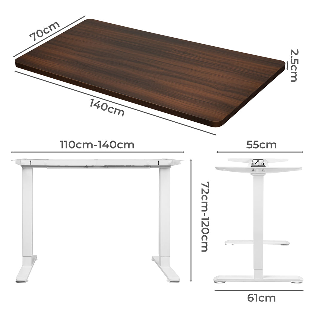 Levede Motorised Standing Desk Adjustable 140cm Walnut 1000x 1MM-1831592474108366850