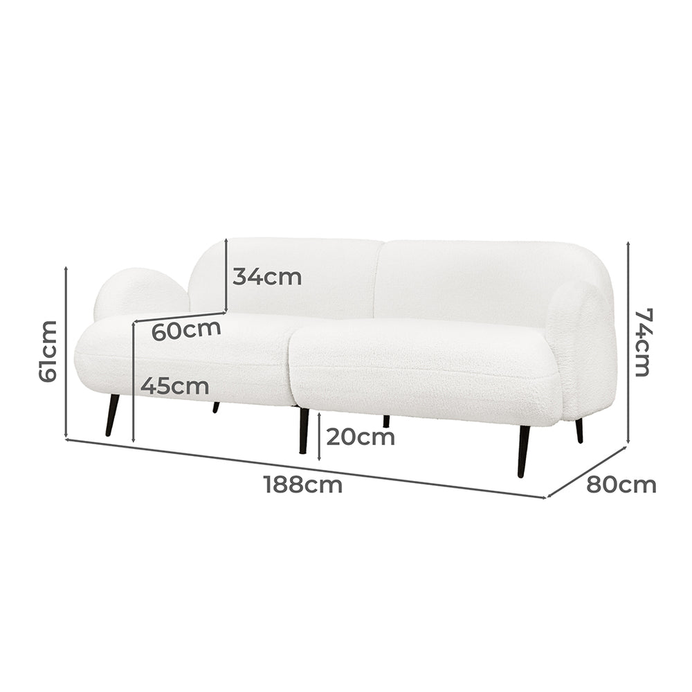 Levede Sofa Sherpa Couch Lounge Recliner - Levede