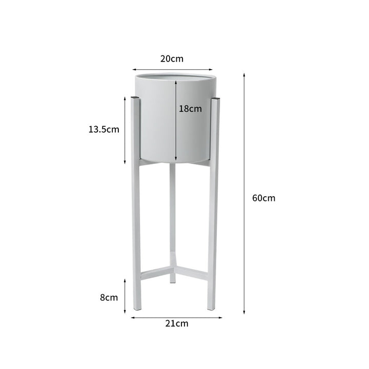 Levede Plant Stand Garden Planter Metal White Small-1831592864673566722