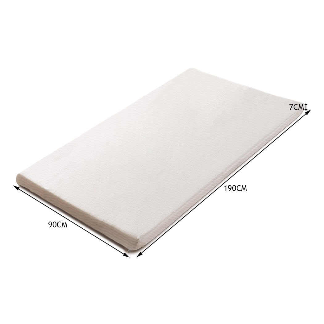 DreamZ 7cm Memory Foam Bed Mattress - Levede