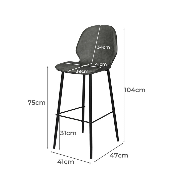 Levede 2x Bar Stool Barstools Counter - Levede