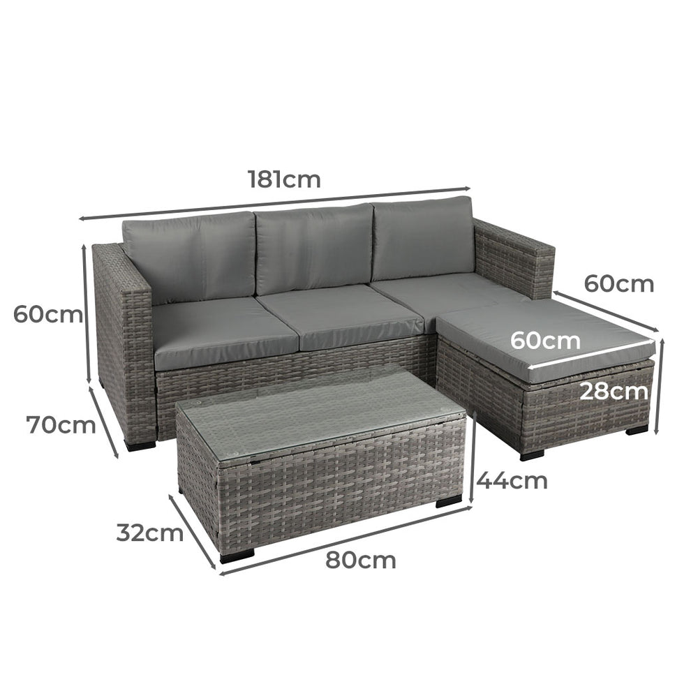 Levede 5pcs Outdoor Sofa Set Patio Furniture-1848848504034824194