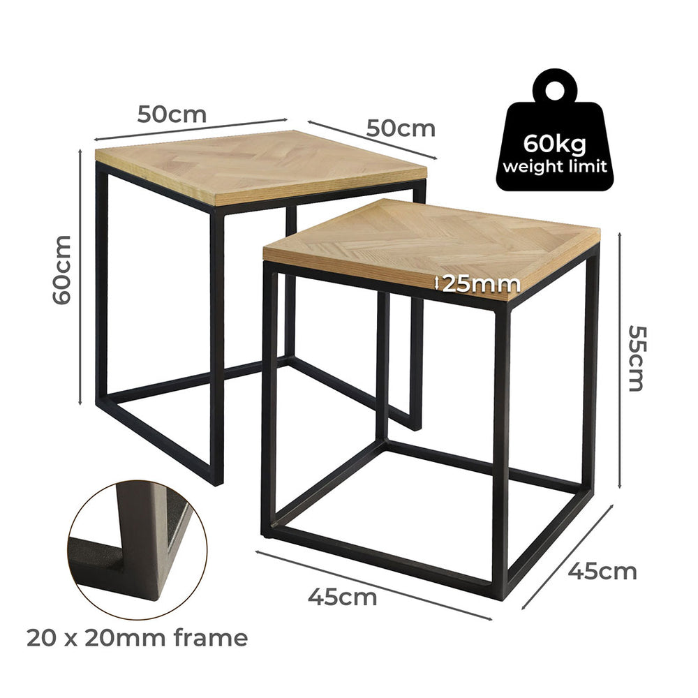 Levede 2PCS Nesting Coffee Tables - Levede