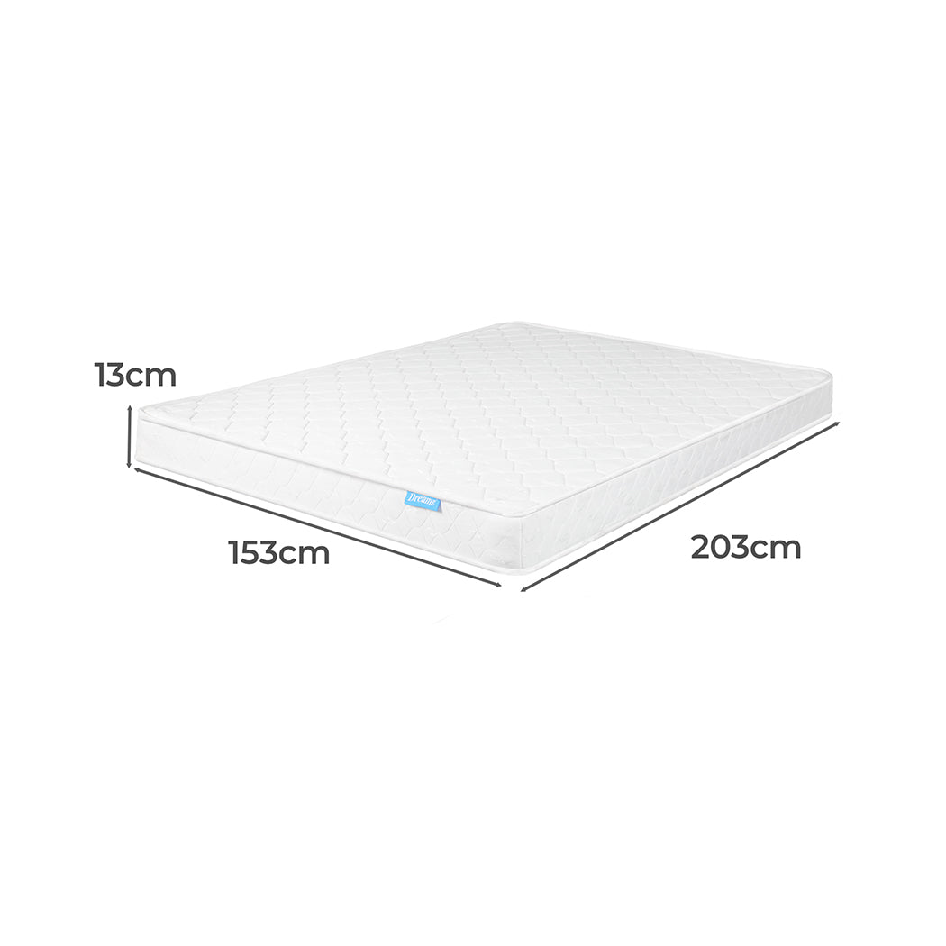 Dreamz Mattress Spring Coil Bonnell Bed Sleep Foam Medium Firm 13CM - Levede